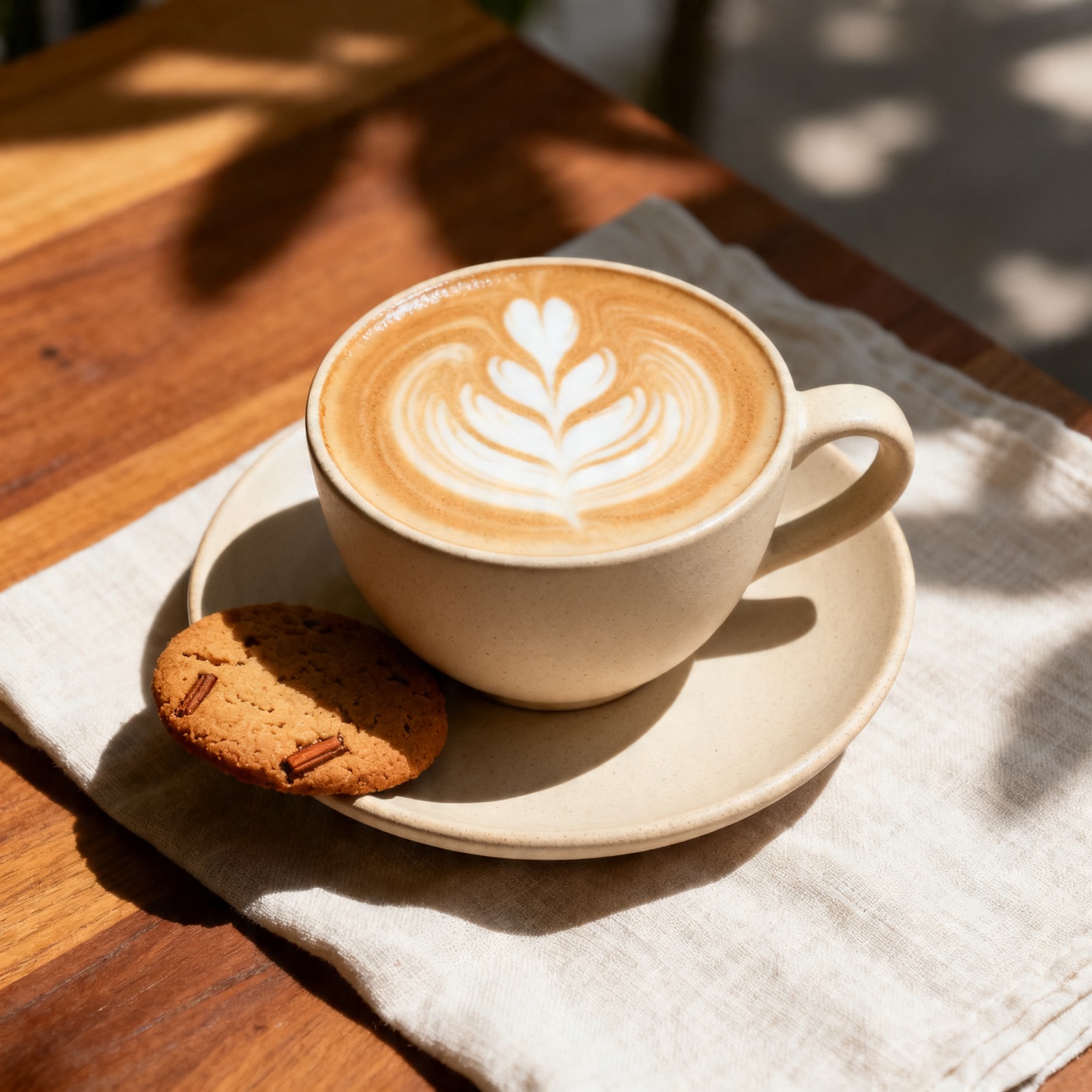 Flat white with latte art